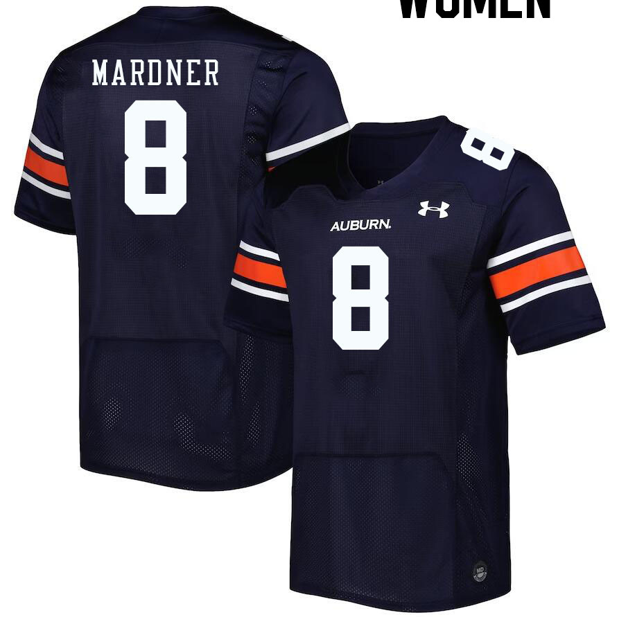 Women #8 Nick Mardner Auburn Tigers College Football Jerseys Stitched-Navy